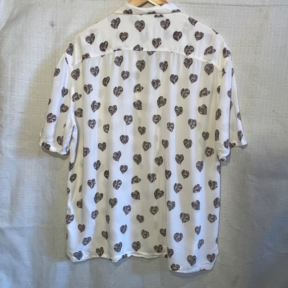 All Saints leapard print Heart Print Top - Picture 2 of 9